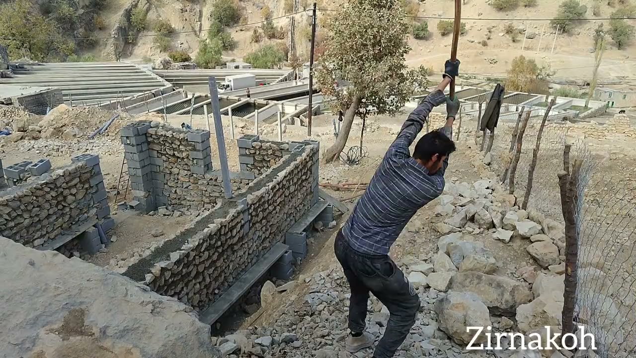 Breaking Huge Stones with Bare Hands & Simple Tools | A Hard Day in the Village ⛰️💪