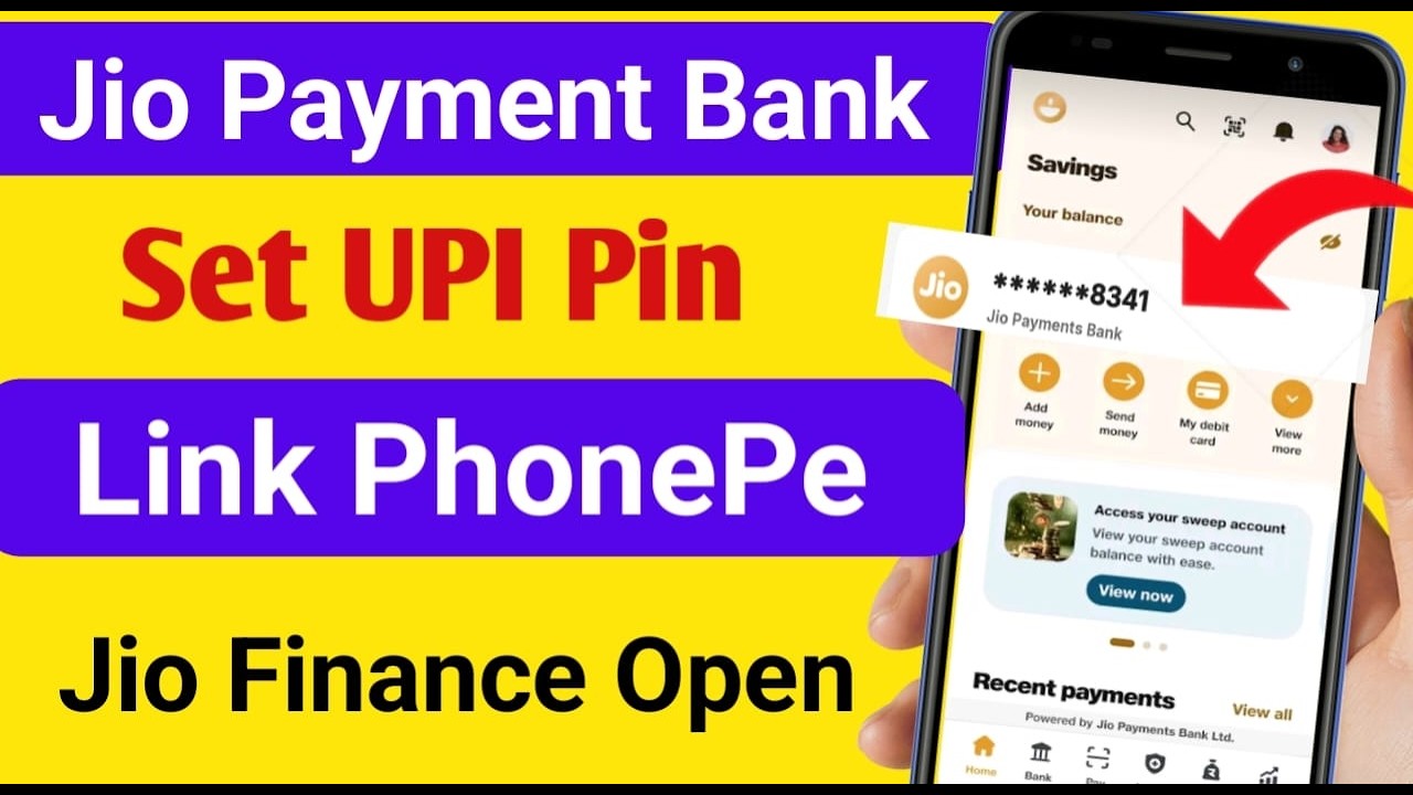 Jio Payment Bank UPI PIN Set Kaise Karen | Jio Payment Bank Se Phonepe Kaise Login Karen
