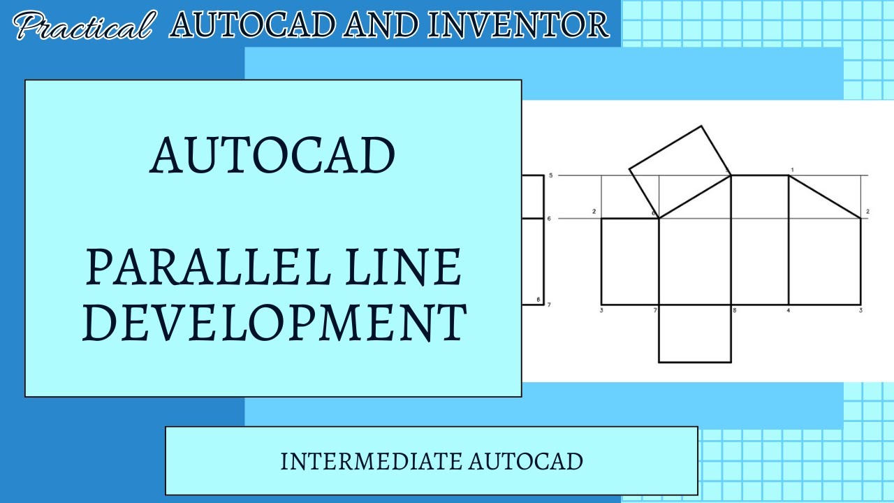 Параллельная прямая развертка призмы в AutoCAD