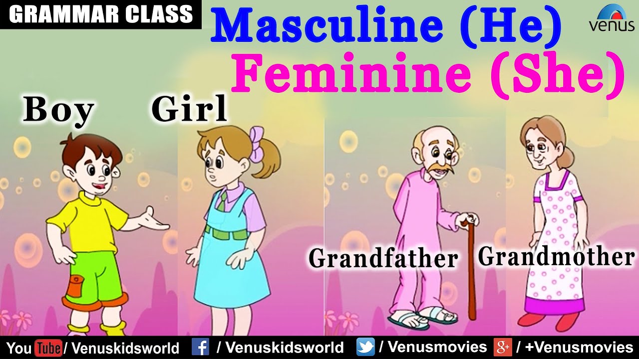 Masculine (He) & Feminine (She) Gender