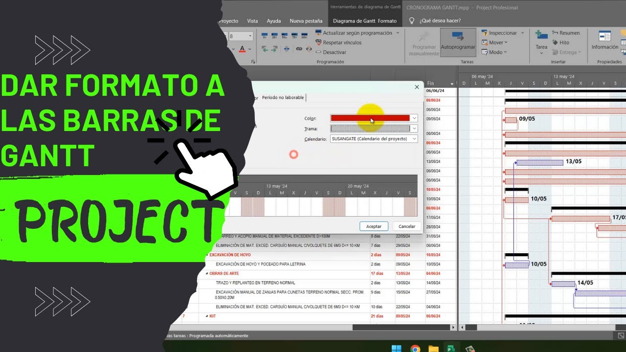 🔧Cómo Editar y Personalizar Estilos de Barras en MS Project