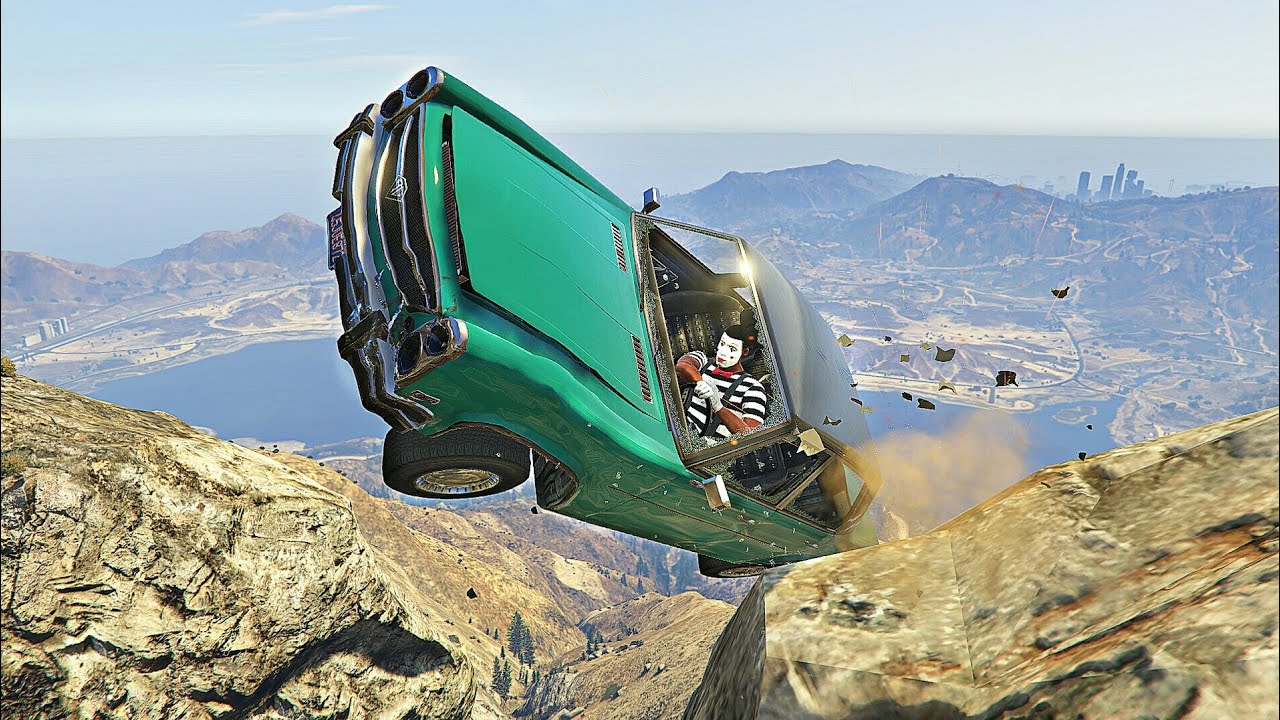 GTA 5 - Cars VS Mount Chiliad CRASH COMPILATION Ep.8