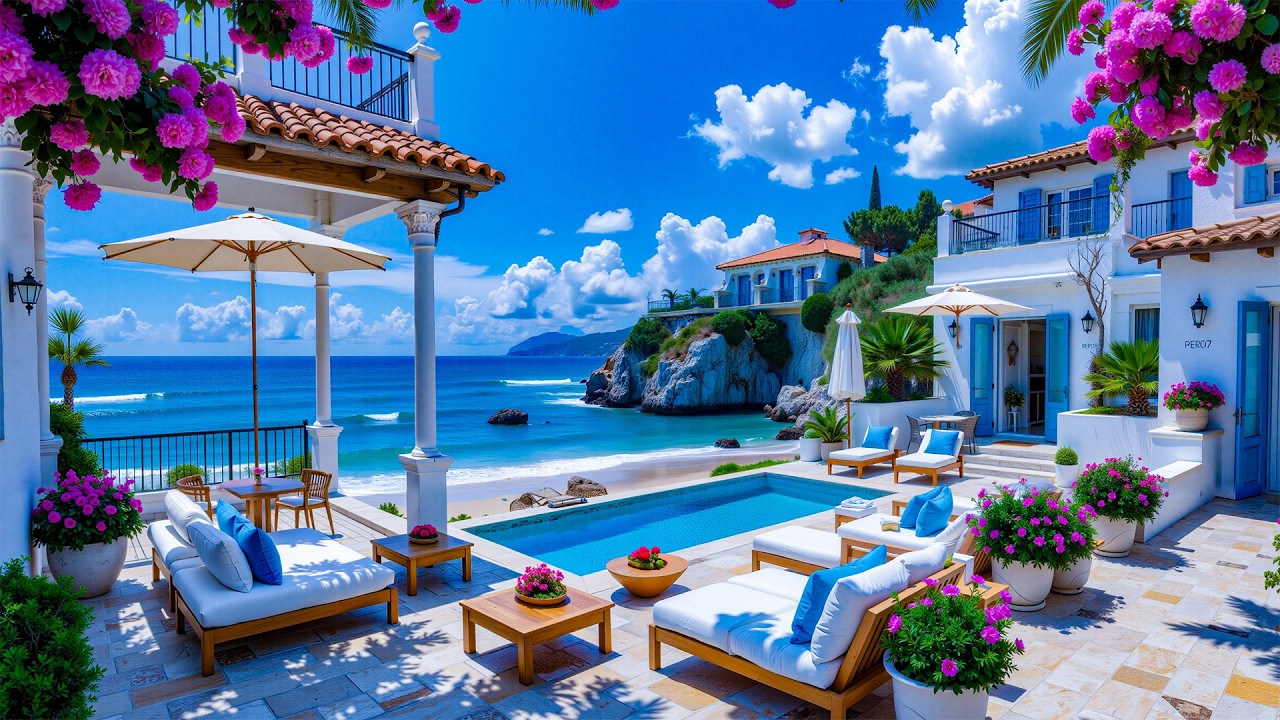 Morning Jazz Background And Gentle Ocean Waves Create A Positive Mood - Positive Jazz & Wave Sounds