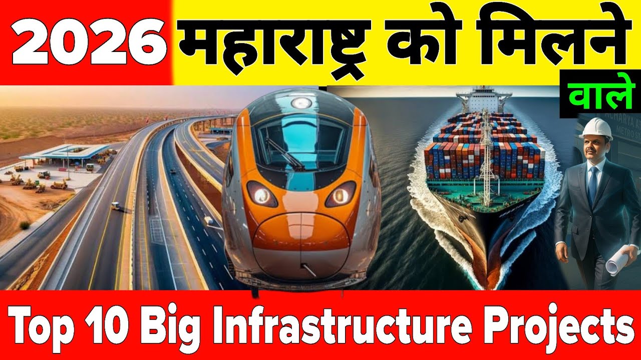 Maharashtra will get 10 top infrastructure projects in 2026 | Super Expressway | Rail | New Port