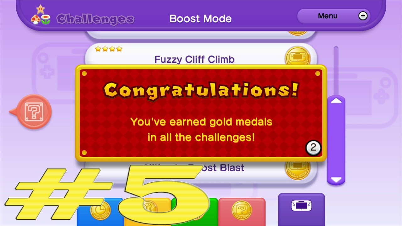 New Super Mario Bros. U Boost Mode Challenges ☆ All Gold Medals ☆