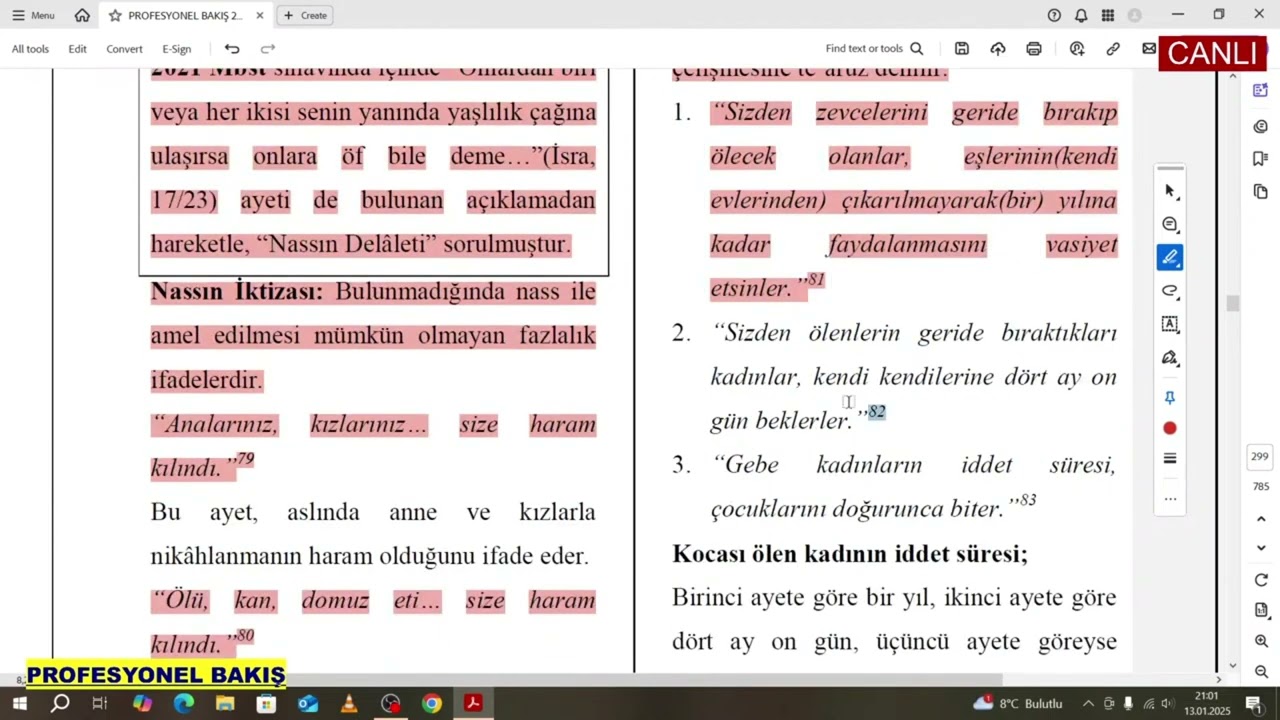 FIKIH USÛLÜ-11: Manaya Delaleti Yönünden Lafızlar, Teâruz, Teâruzu Giderme Yöntemleri