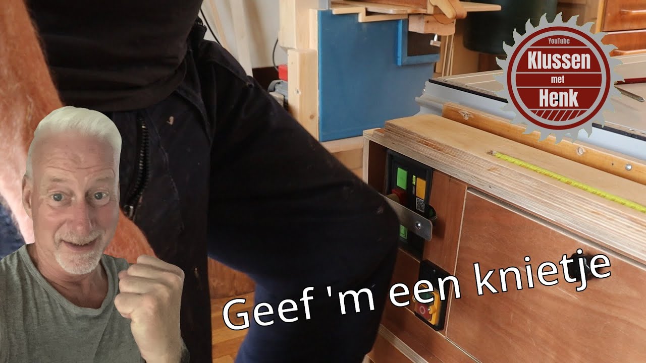Een knieschakelaar voor op de Festool zaagtafel