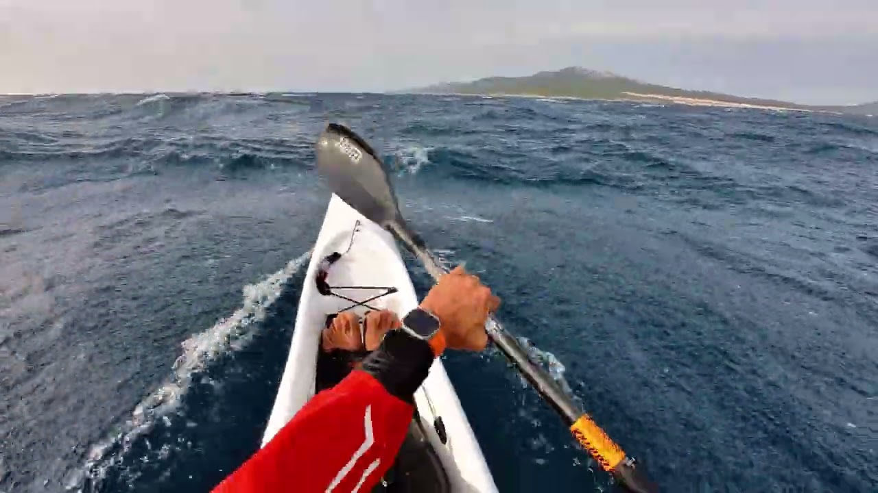 Getting used to the character of a Fenn Swordfish surfski