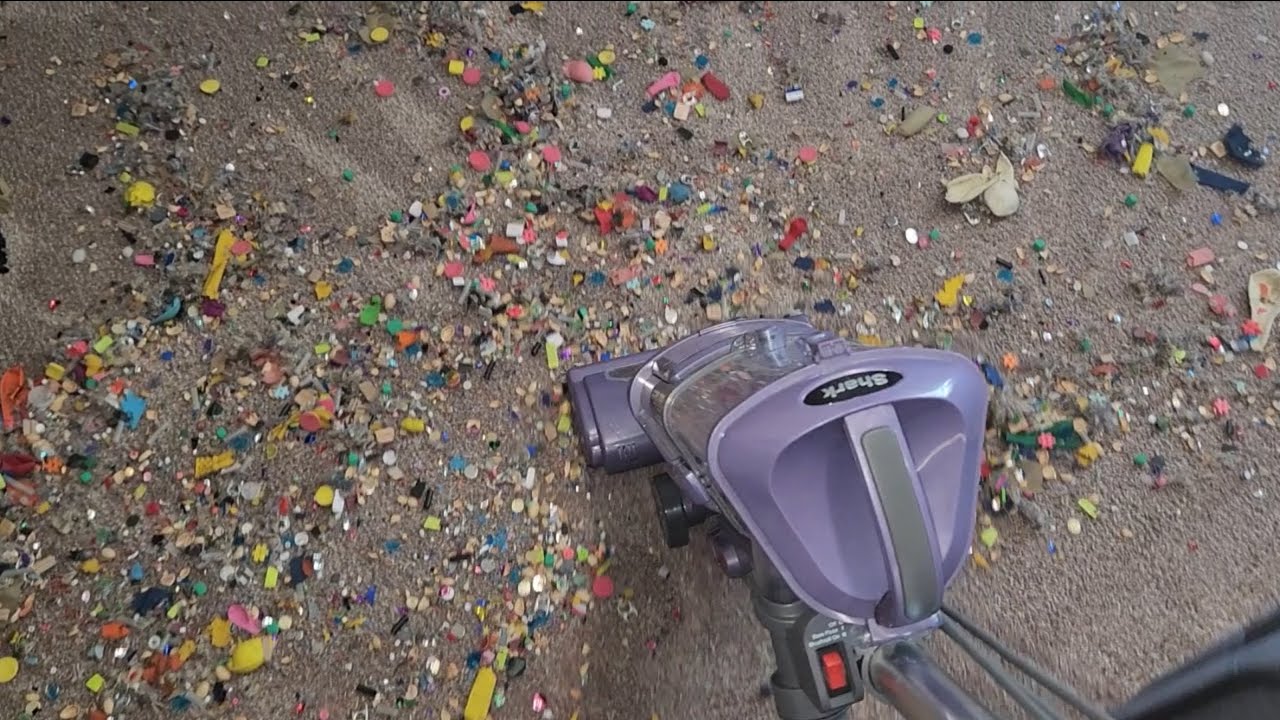 Crunchy Main Mix on Carpet with Shark Vacuum Cleaner