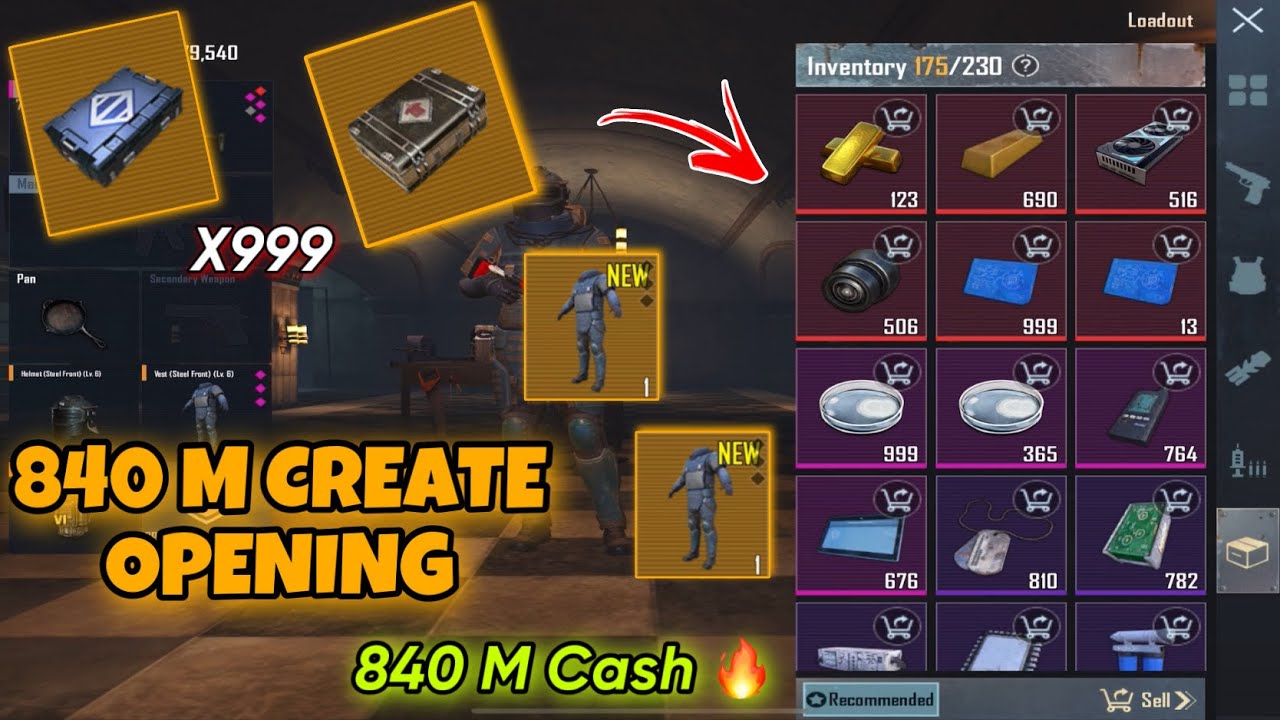 Metro Royale 840 M Create Yellow Opening 🔥🔥 / PUBG METRO ROYALE CHAPTER 13