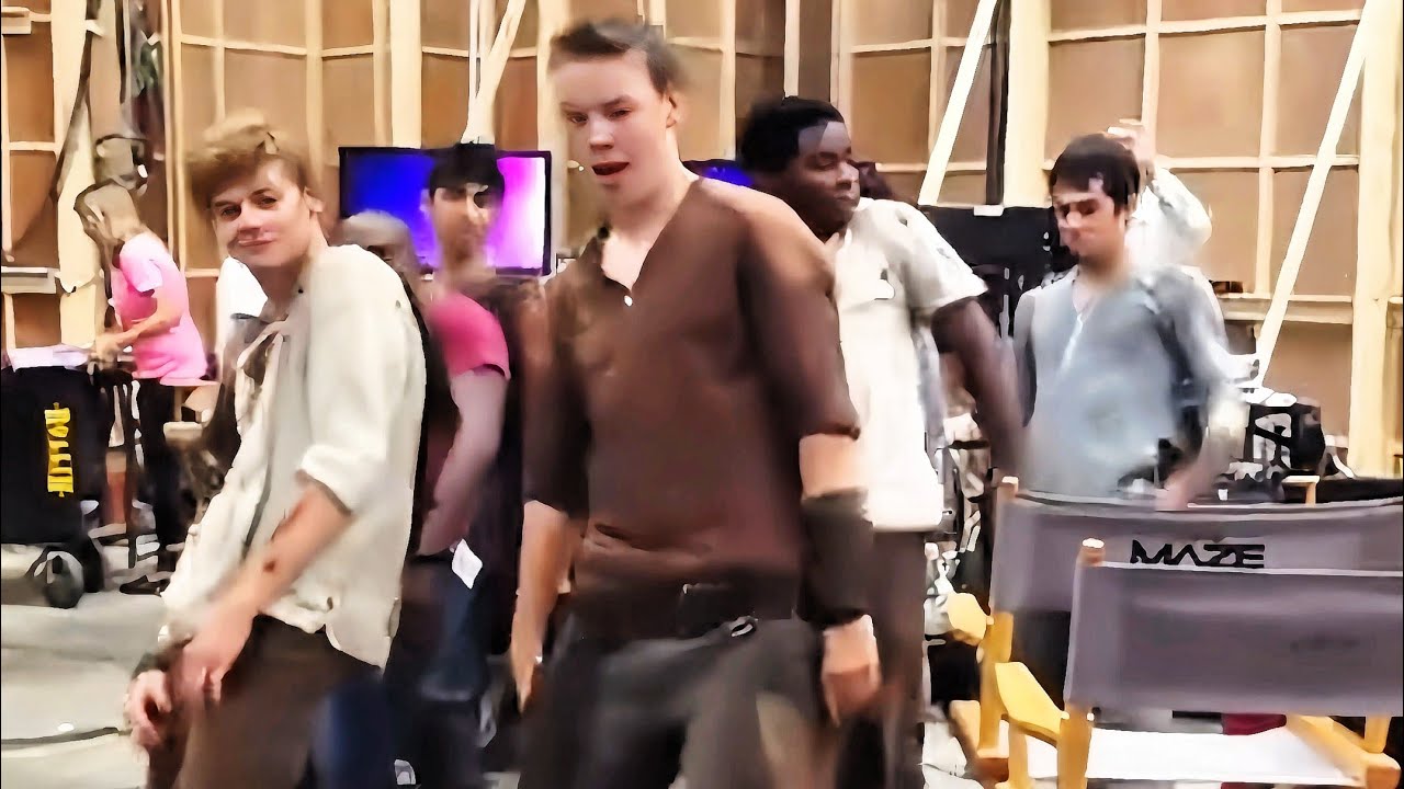 The Maze Runner Cast Dancing Wobble 