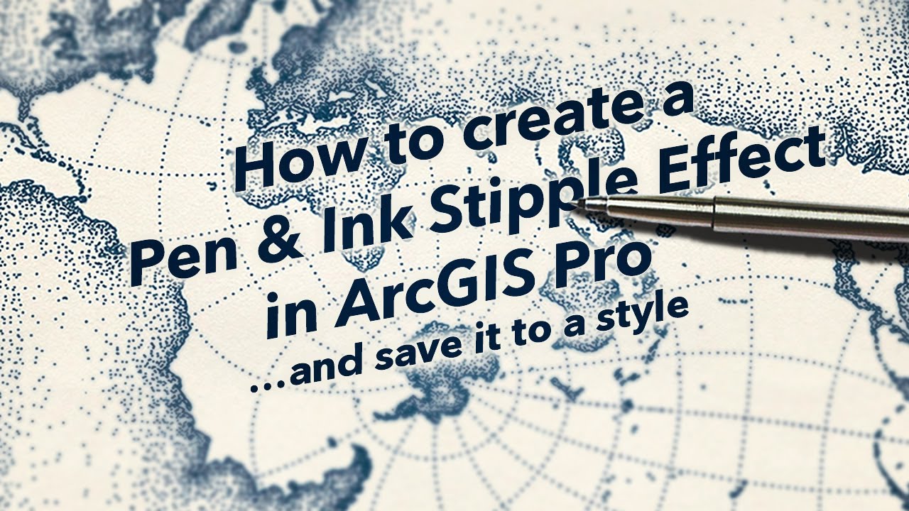 How to Create a Pen and Ink Stipple Effect in ArcGISPro (and how to save it to a style)