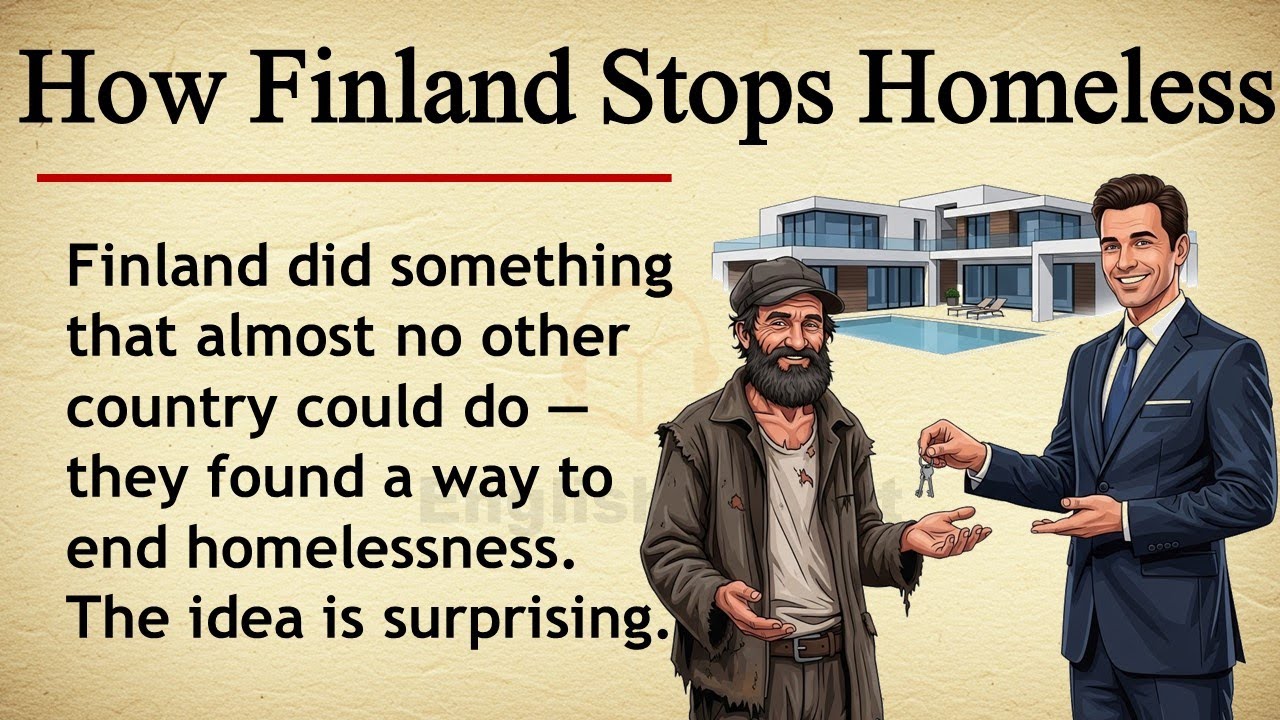 How Finland Stops Homelessness || 🇫🇮✅ Learn English Through Story Level 2 || Graded Reader 🎧