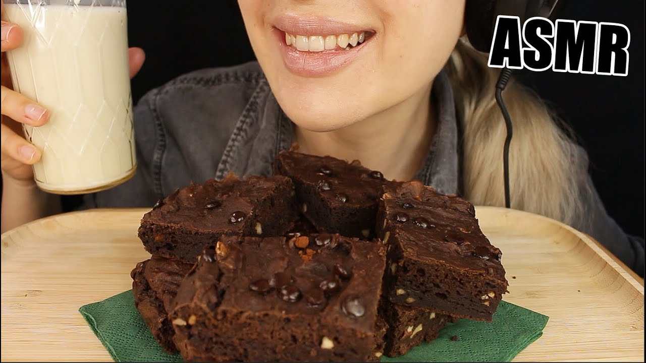 ASMR CHOCOLATE CAKE FUDGE BROWNIES SWEETS DESSERT MUKBANG EATING SOUNDS No Talking 먹방 | Kasmia ASMR