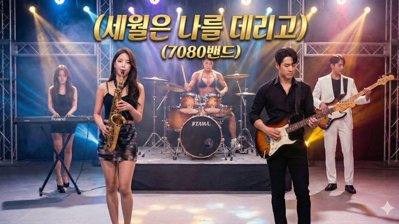🥁세월은 나를 데리고[밴드편곡]감성 보컬의 인생노래🔊7080밴드 #7080 #트로트 #트롯 #힐링영상 #힐링음악 