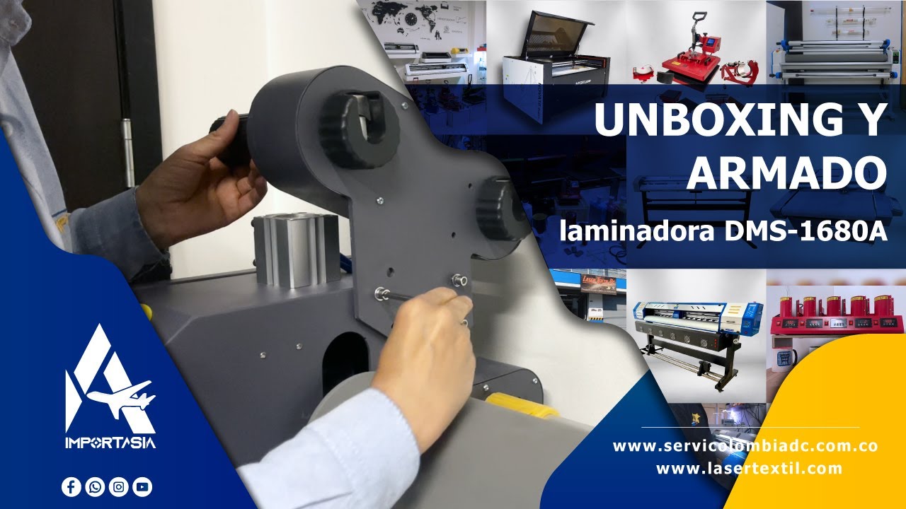 Paso a paso para el ensamble de tu laminadora DMS-1680A.