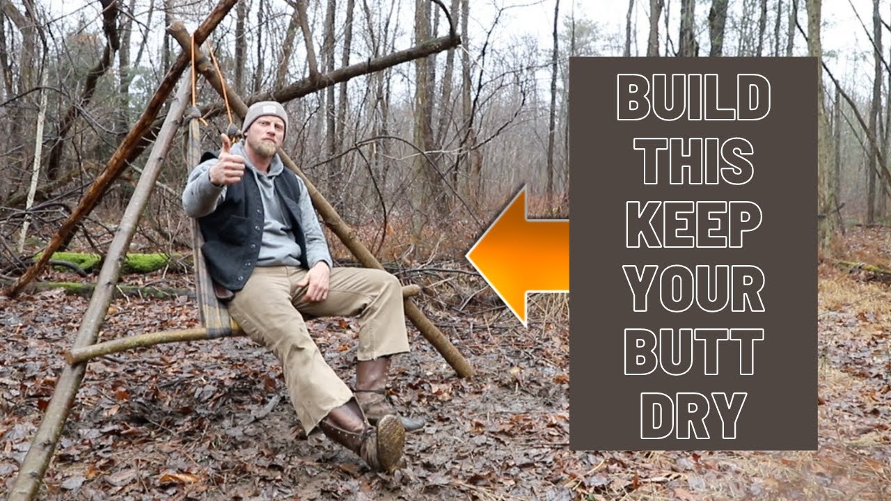 Wool Blanket Chair: Bushcraft Furniture, Build a Chair in the Woods
