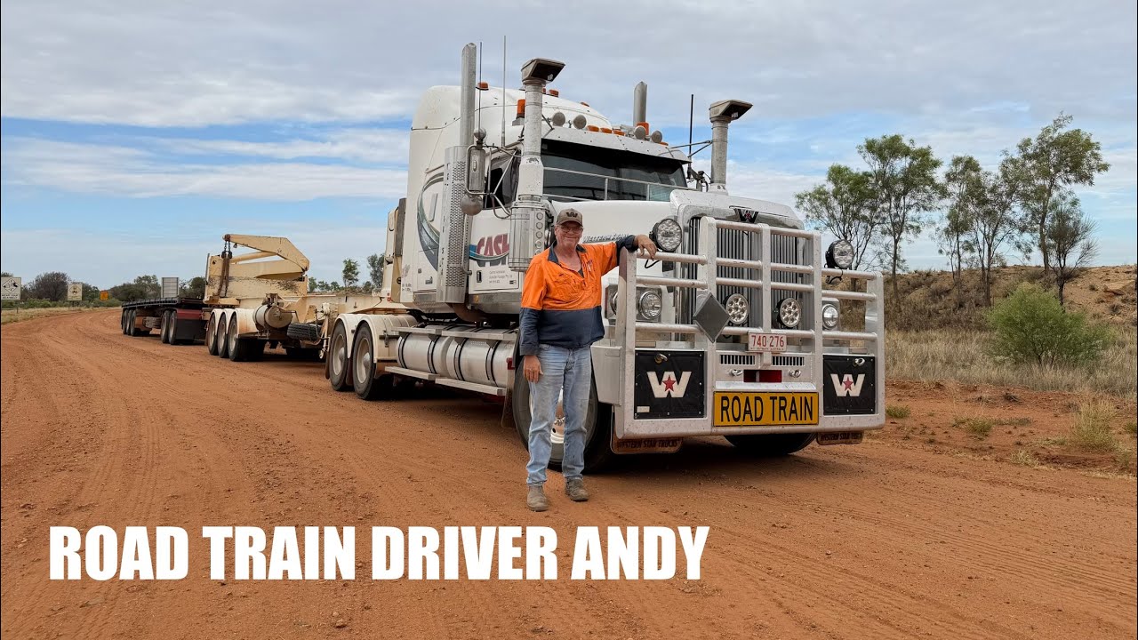 Delivering cointainers with Andy from Central Australian Sidelifter Haulage