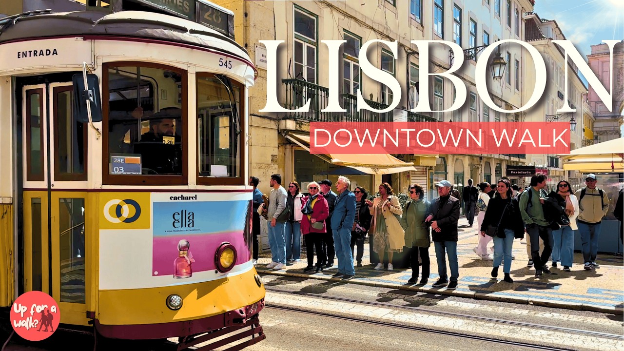 LISBON Portugal Walking Tour | Sunny Spring Walk in the Old Town Lisboa