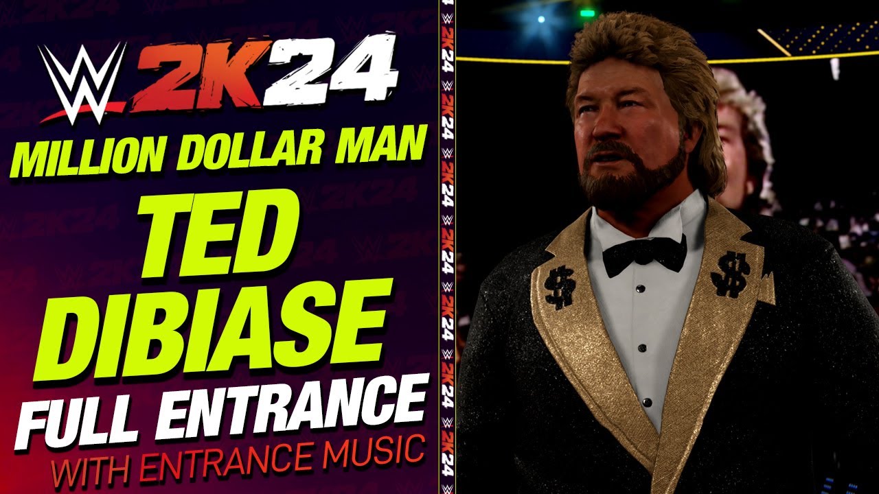 TED DIBIASE WWE 2K24 ENTRANCE - #WWE2K24 MILLION DOLLAR MAN TED DIBIASE ENTRANCE THEME
