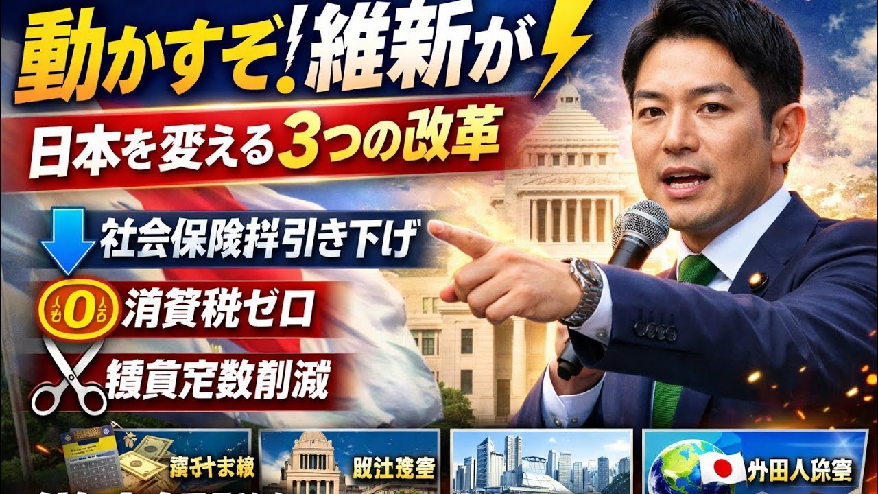 🎤🇯🇵「動かす日本」維新が示す未来改革スピーチ