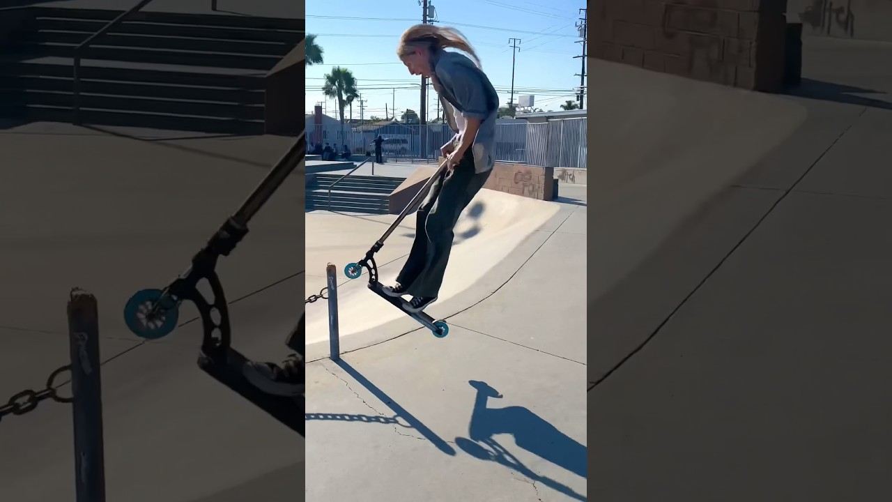 This sound! 💚💚 🛴-Juzzy Carter #shorts #professional #gopro #scooter #stunt