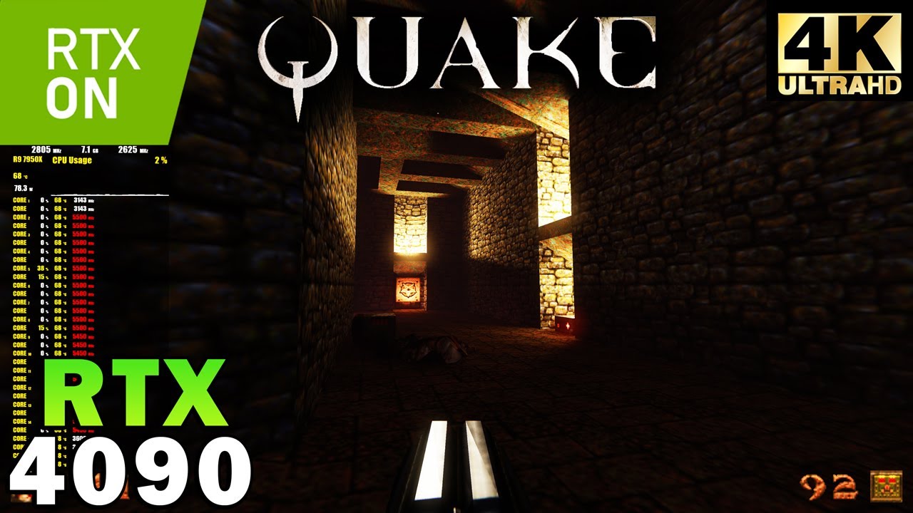 Quake 1 Ray Tracing 4K | RTX 4090 | Ryzen 9 7950X | Maximum Settings