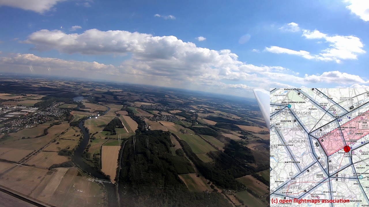 VFR Anflug Flughafen Dortmund - EDLW