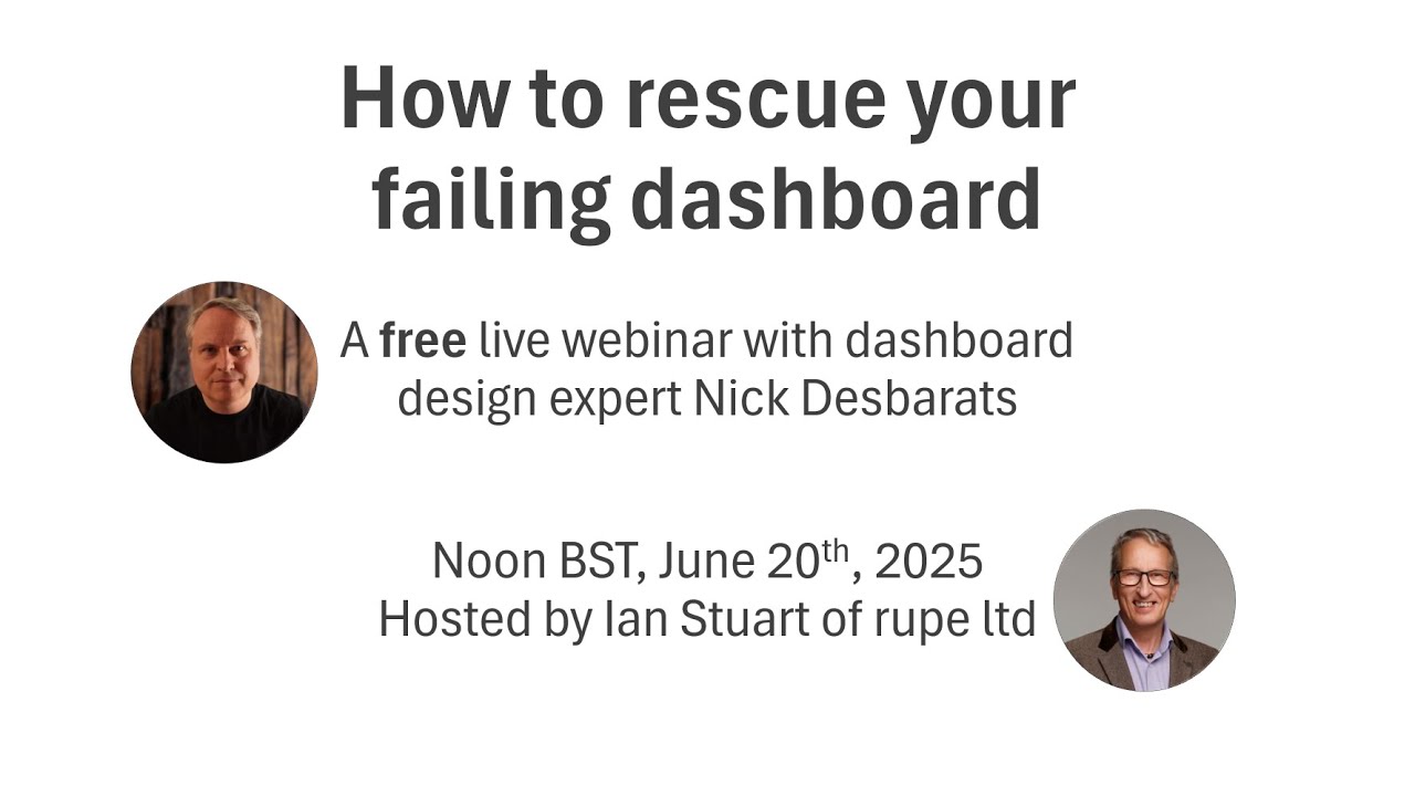 How to Rescue Your Failing Dashboard - Nick Desbarats interview with Rupe