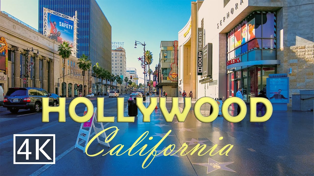 [4K] Hollywood Walk of Fame Tour in Los Angeles California