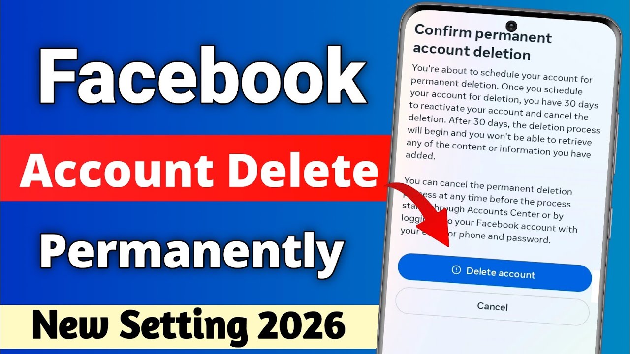 Facebook Account Delete Kaise Kare | How To Delete Facebook Account Permanently | fb id delete