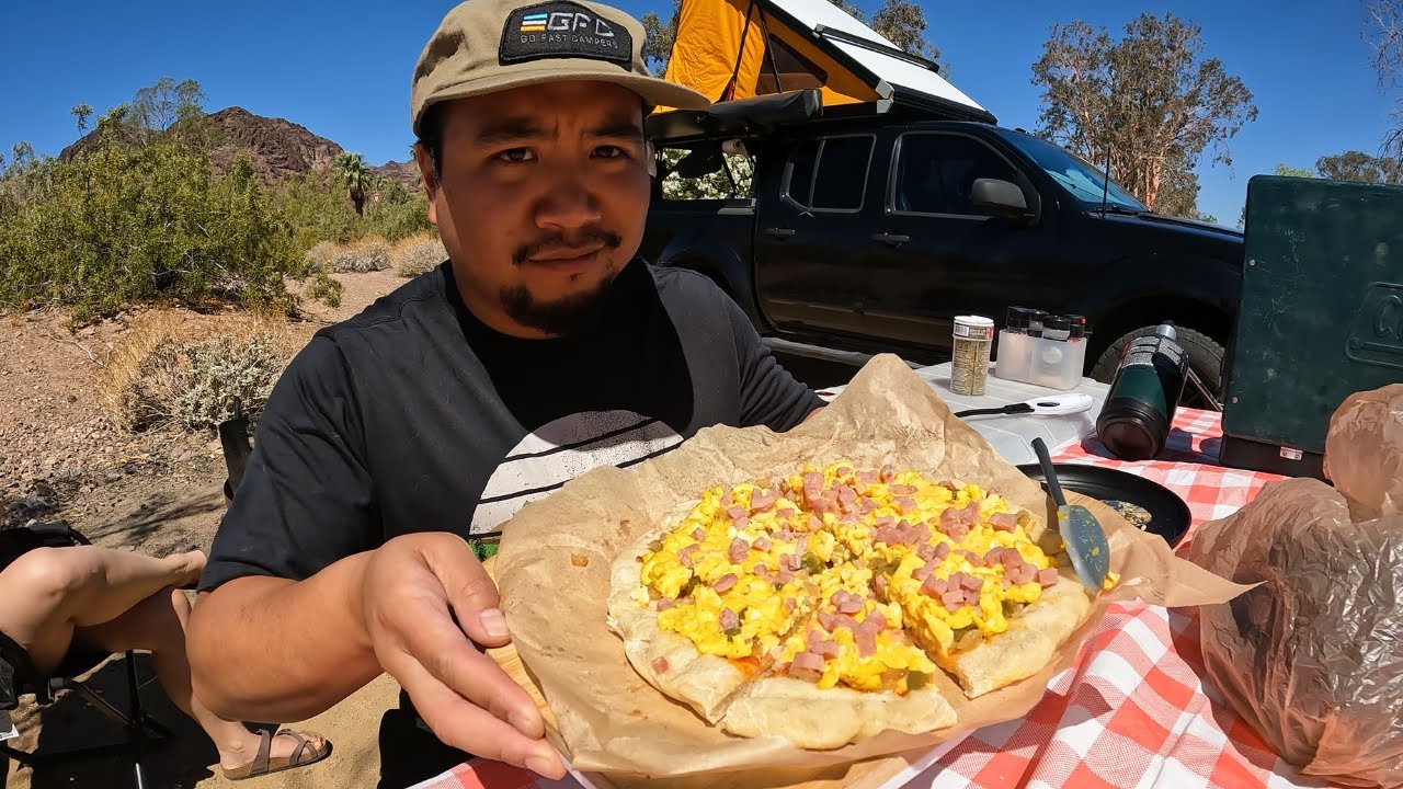 Pizza party at Boulder Beach Campground