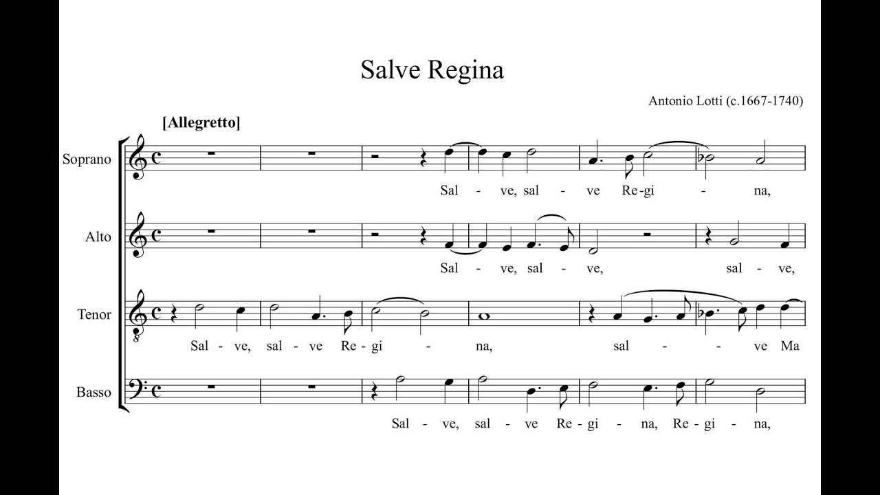 Lotti, Antonio (ca. 1667 - 1740) Salve Regina.