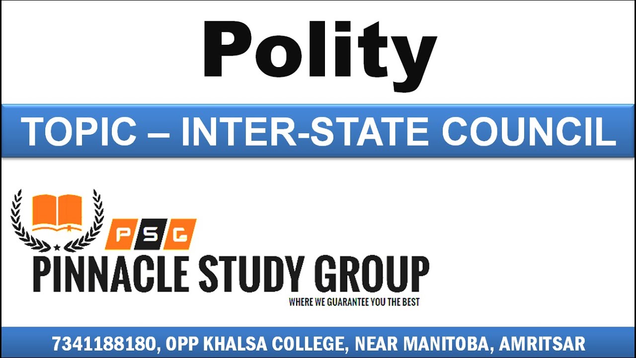 INTER-STATE COUNCIL - Polity 2020