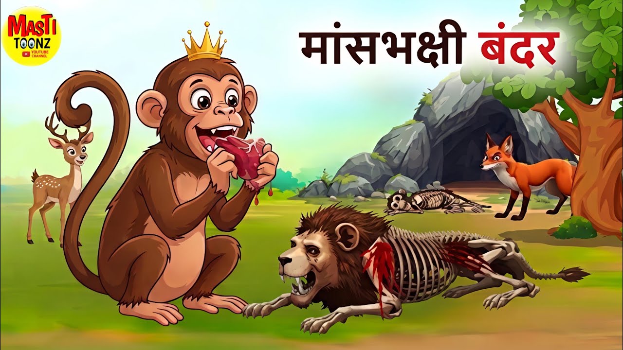 मांसभक्षी बंदर | hindi kahaniya | moral story | new Kahani | cartoon story | stories | animal story
