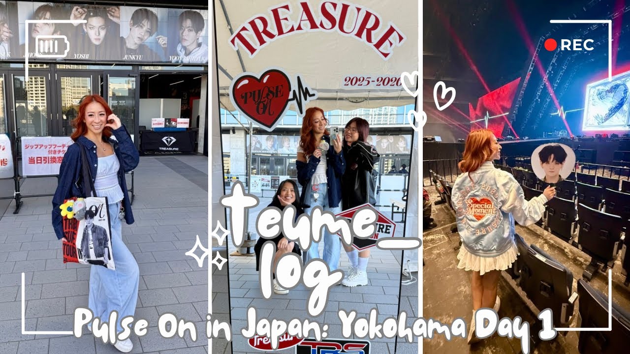 TEUME_LOG: Treasure PULSE в туре по Японии: Йокогама, день 1 | TREASURE 트레저 CONCERT VLOG