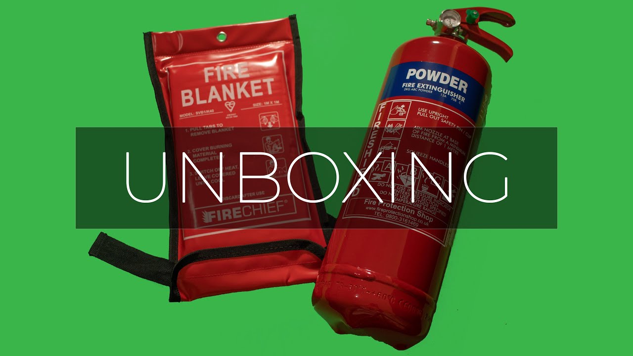 1 Minute Unboxing: FireShield 2Kg ABC Dry Powder Fire Extinguisher | Fire Blanket | Budget  | UK