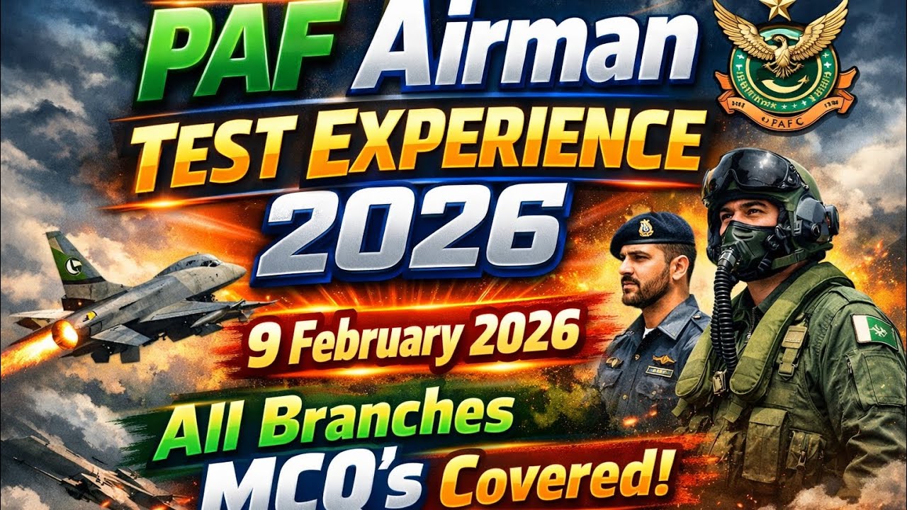 PAF Airman Test Experience — 9 Feb 2026 | Real Paper Review & MCQs Guide