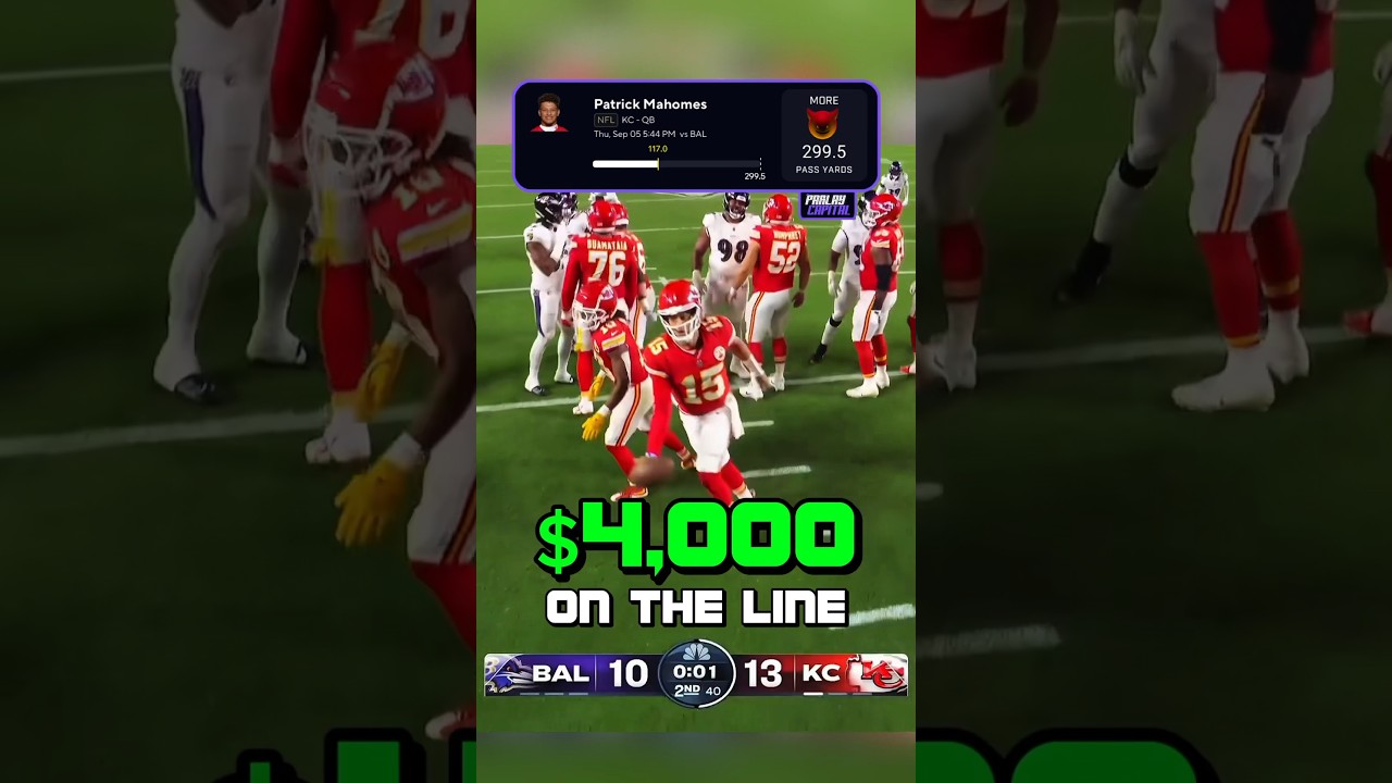 MAHOMES LOST ME $4,000.00😧 #sportspicks #prizepicks #sportsbetting #nflbetting #nflpicks #nfl #fyp