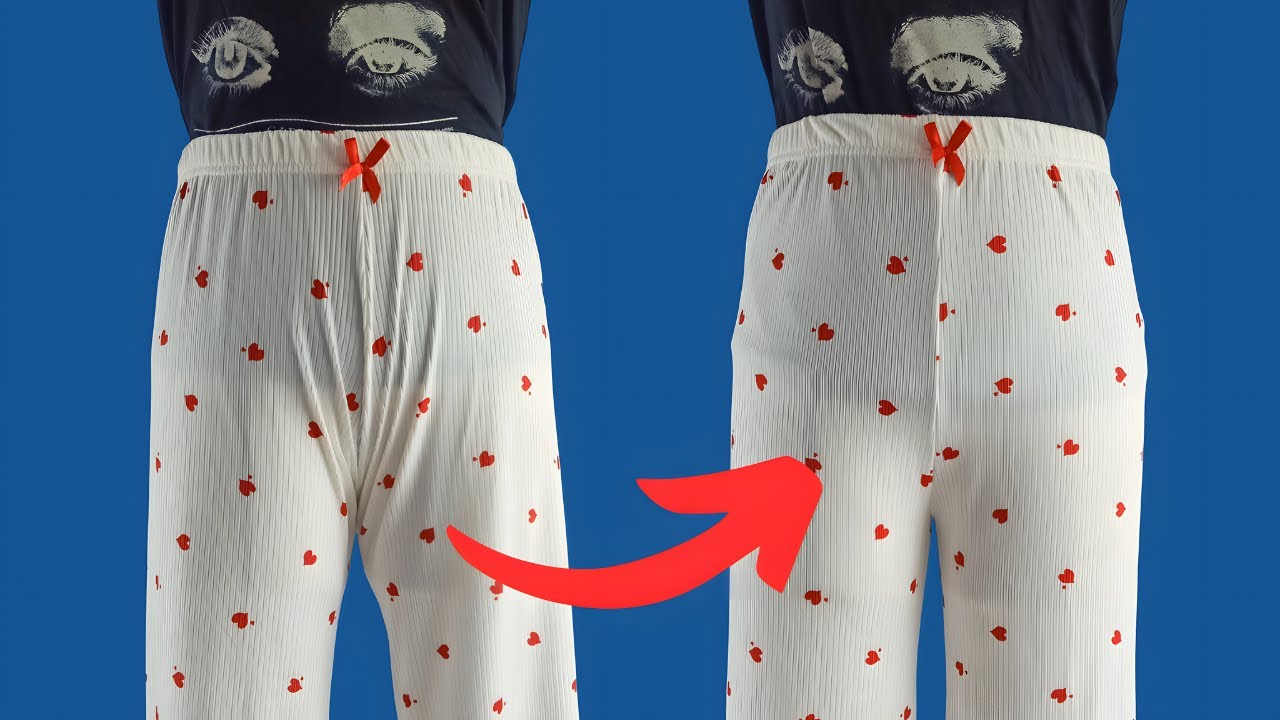 Sewing Trick How to fix wrinkles on the crotch of pants | repair clothes