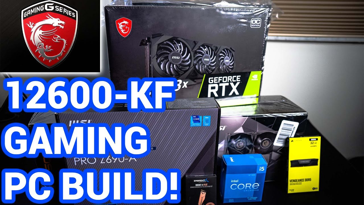 INTEL 12600KF PC BUILD! MSI PRO Z690-A DDR5 MOTHERBOARD, BUDGET GAMING PC BUILD!