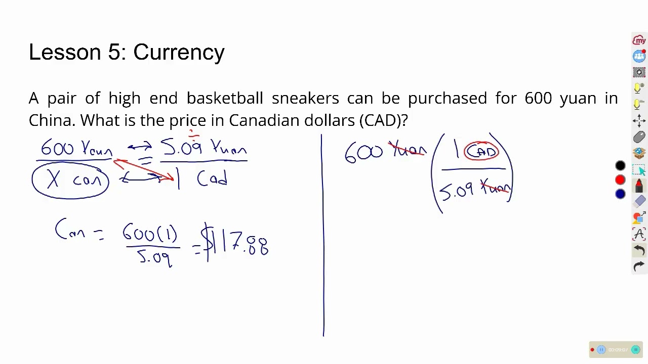 Math 10-3 - Module A3 Lesson 4 - Currency Exchange