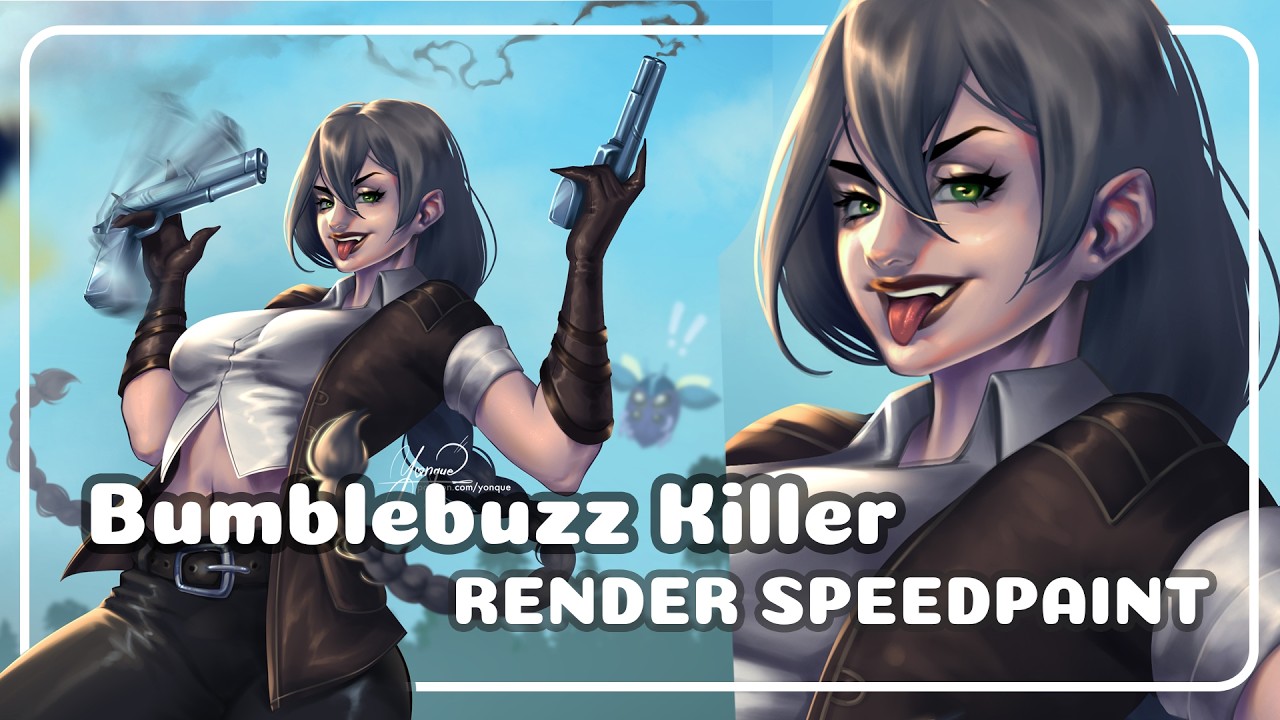 Bumblebuzz Killer – Fan Art Illustration // Render Speed Paint