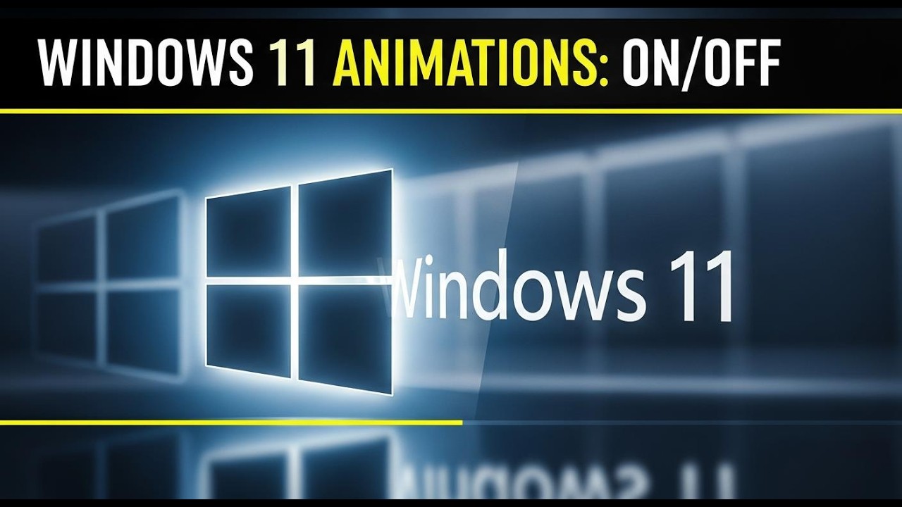 How to Turn Off Animation Effects in Windows 11