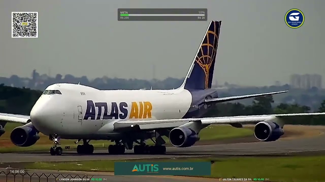 O JUMBO FEZ BONITO! 747 da Atlas em ação em VCP 😍✈️ #Aviação #AviationShorts #Aviões