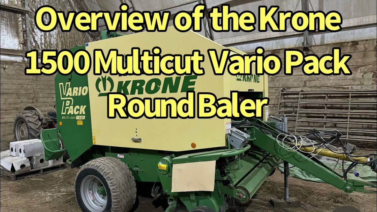 Как использовать и обслуживать рулонный пресс-подборщик Krone 1500 Multi-Cut Vario Pack