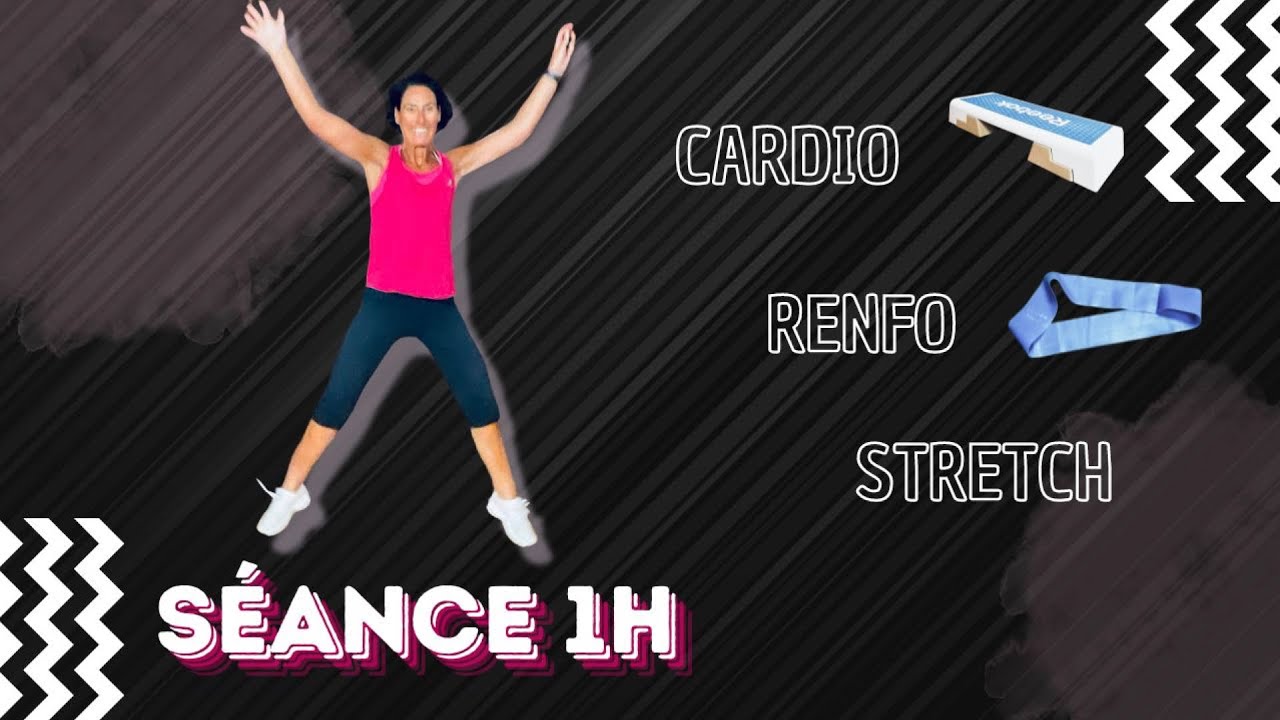 Séance complète / CARDIO - RENFORCEMENT MUSCULAIRE avec bandes élastiques - STRETCHING