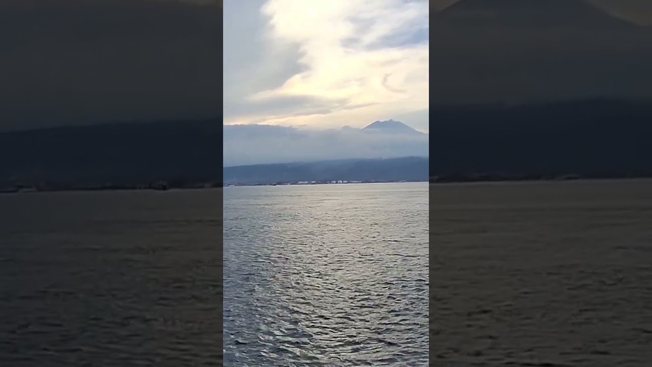 mount view from the sea #nature #bali  #sea  #balisea  #fyp #balinow  #ship