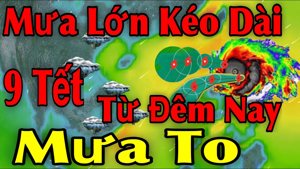 Mưa Lớn Kéo Dài Từ Đêm Nay Mưa To | Dự báo thời tiết ngày 25/2 | thời tiết 15 ngày Tới