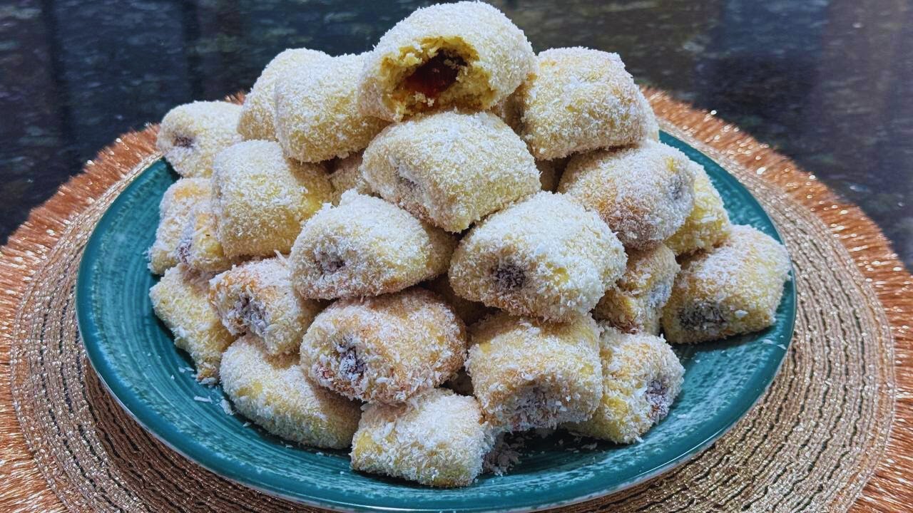 Nhoque Doce de Goiabada com Coco - Sucesso Nas padarias!!!